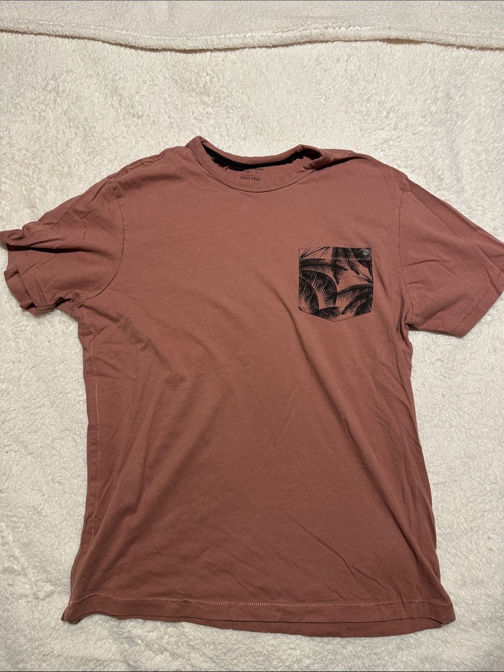 Paper Denim & Cloth Dusty Rose Short-Sleeve Tee with Palm Pocket